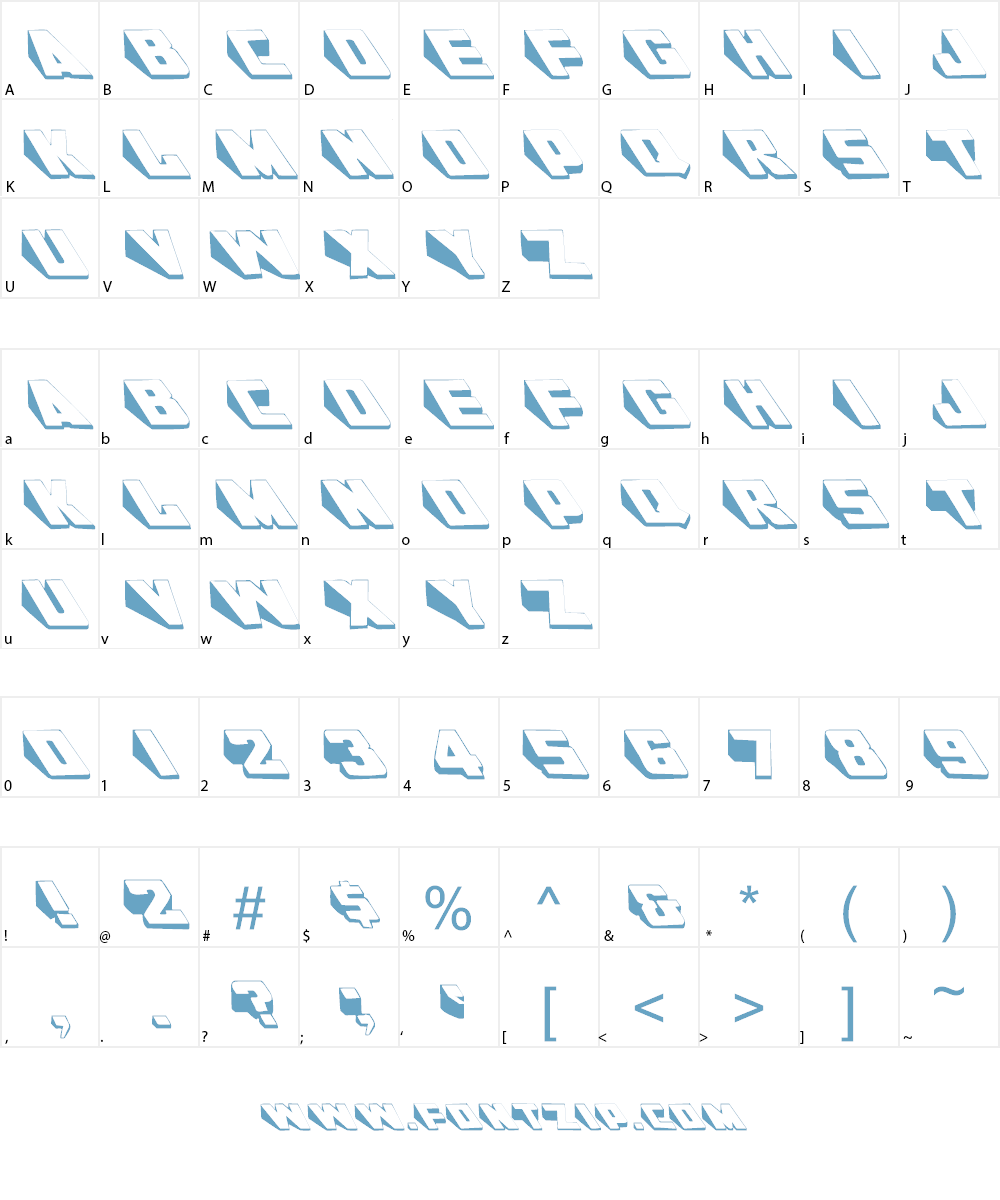 Wedgie Font Character